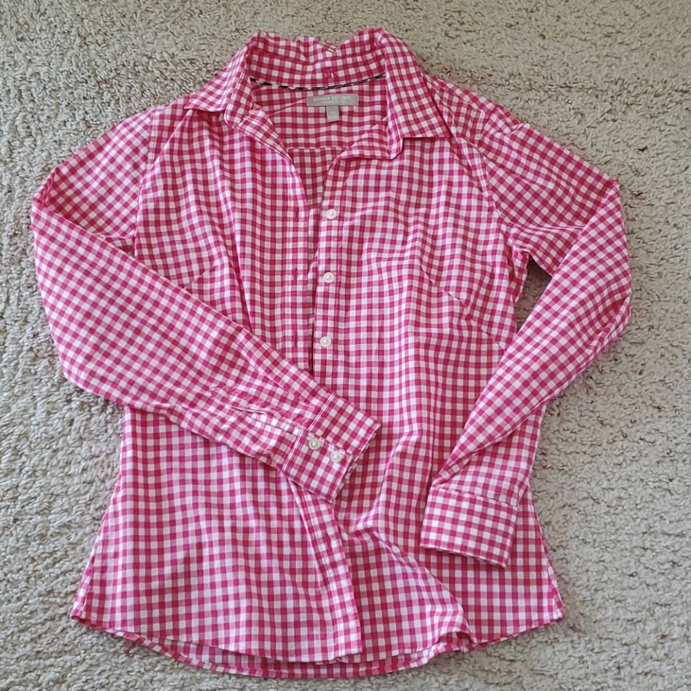 Long Sleeve Pink checkered button down